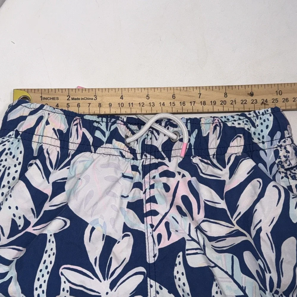 Lilly Pulitzer Preppy Beach Floral‎ Tropical Matching Boys Capri Swim Trunks 6/7